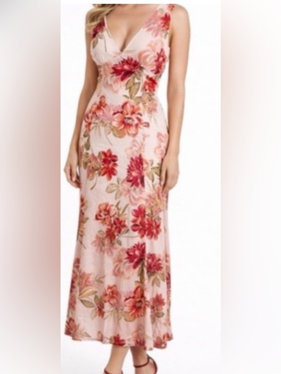 Paper Heart Dresses & Skirts - Anthropologie Paper Heart Floral Maxi Dress Blush Pink Cottagecore XS